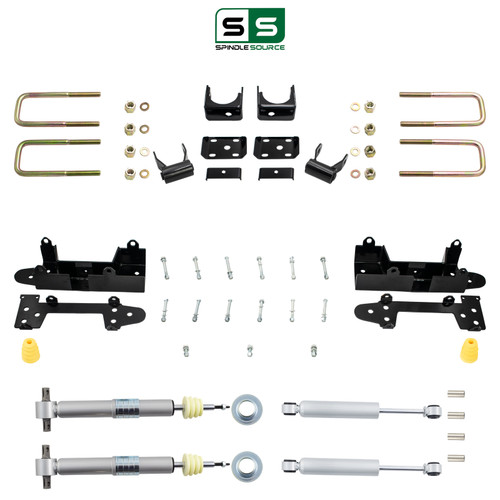 3/6 Lowering Kit for 2019-2026 Chevrolet Silverado / GMC Sierra 1500 2WD - Adjustable Struts with Re