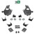 3-4/6 Spindle/Relocator Lowering Kit 2014-2018 Silverado Sierra 1500 2WD/4WD