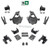 3-4/3-4 Spindle/Relocator Lowering Kit 2014-2018 Silverado Sierra 1500 2WD/4WD