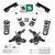 4/6 Spindle Drop Kit + Shocks + C-Notch FOR 88-91 Chevy GMC C1500 Std Cab 2WD V6