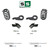 2"-3"/4" Torsion Key Drop Kit + Front Shocks + Extenders FOR 00-06 GM SUV