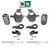 4"/4" Spindle Key Drop Lowering Kit + Rear Shocks + Extenders FOR 00-06 GM SUV