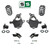 3-4"/3" Spindle & Relocator Drop Kit + Extenders FOR 07-14 Chevy Tahoe GMC Yukon