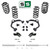 3"/4" Coil Upper Arm Lowering Kit + Rear Shocks/Extenders FOR 07-14 GM SUV