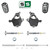 3-4"/4" Spindle Adjustable Strut Drop Kit + Rear Shocks FOR 07-14 Chevy GMC SUV