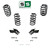 3"/3" Coil Lowering Kit + Rear Extenders & Autoride Rods FOR 07-14 Tahoe Yukon