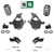 3-4"/4" Spindle/Relocator Drop Kit + Extenders & Autoride Rods FOR 07-14 GM SUV