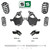 4"/4" Spindle Coil Lowering Kit + Shocks & Extenders FOR 07-14 Chevy GMC SUV