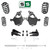 5"/5" Spindle Coil Drop Kit + Rear Shocks FOR 07-14 Chevy Tahoe GMC Yukon