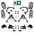 5"/6" Coil & Control-Arm Lowering Kit + Extenders FOR 07-14 Chevy GMC SUV