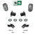 1-2"/4" Coil Relocator Drop Kit + Rear Shock Extenders FOR 07-14 Chevy GMC SUV