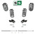 2"/4" Coil Drop Kit + Rear Shocks + Extenders FOR 07-14 Chevy Tahoe GMC Yukon