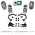 3"/5" Coil Lowering Kit + Upper Arms & Shocks FOR 07-14 Chevy Tahoe GMC Yukon