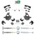 2.5-4/5-6 Spindle/Strut Lowering Kit Shocks C-Notch 14-18 Silverado Sierra 1500