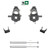 2"/2" Spindle Drop Lowering Kit + Rear Shocks FOR 02-08 Dodge Ram 1500 2WD RWD