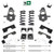 4"/7"-8" Spindle Coil Drop Kit + Shocks + C-Notch FOR 02-08 Ram 1500 2WD RWD V8