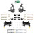 4-5/6 Lowering Kit for 2019-2026 Chevrolet Silverado / GMC Sierra 1500 4WD - Spindles + Adjustable S