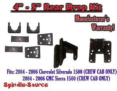 04 06 Chevy Silverado Gmc Sierra Crew Cab 4 5 Rear Drop Kit Spindle Source