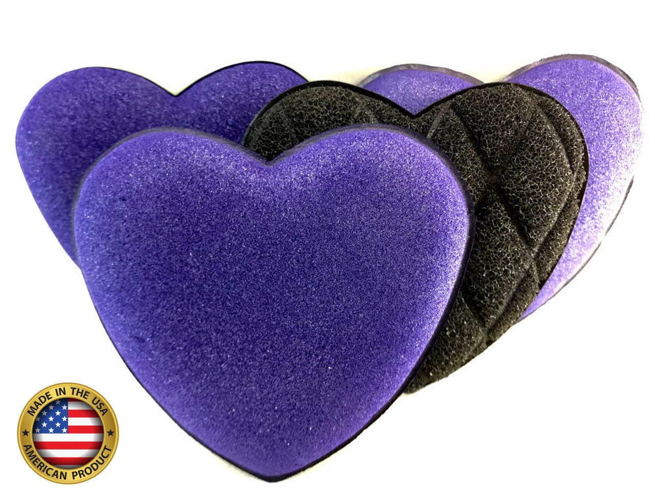 Jetz-Scrubz® Purple Heart Shaped Kitchen Scrubber Sponge (Pack of 4)