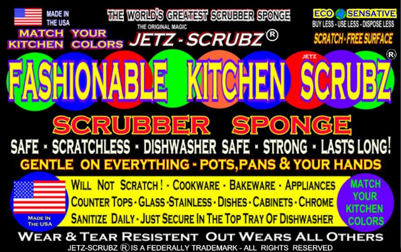 Jetz-Scrubz® The World's Greatest Kitchen Scrubber Sponge