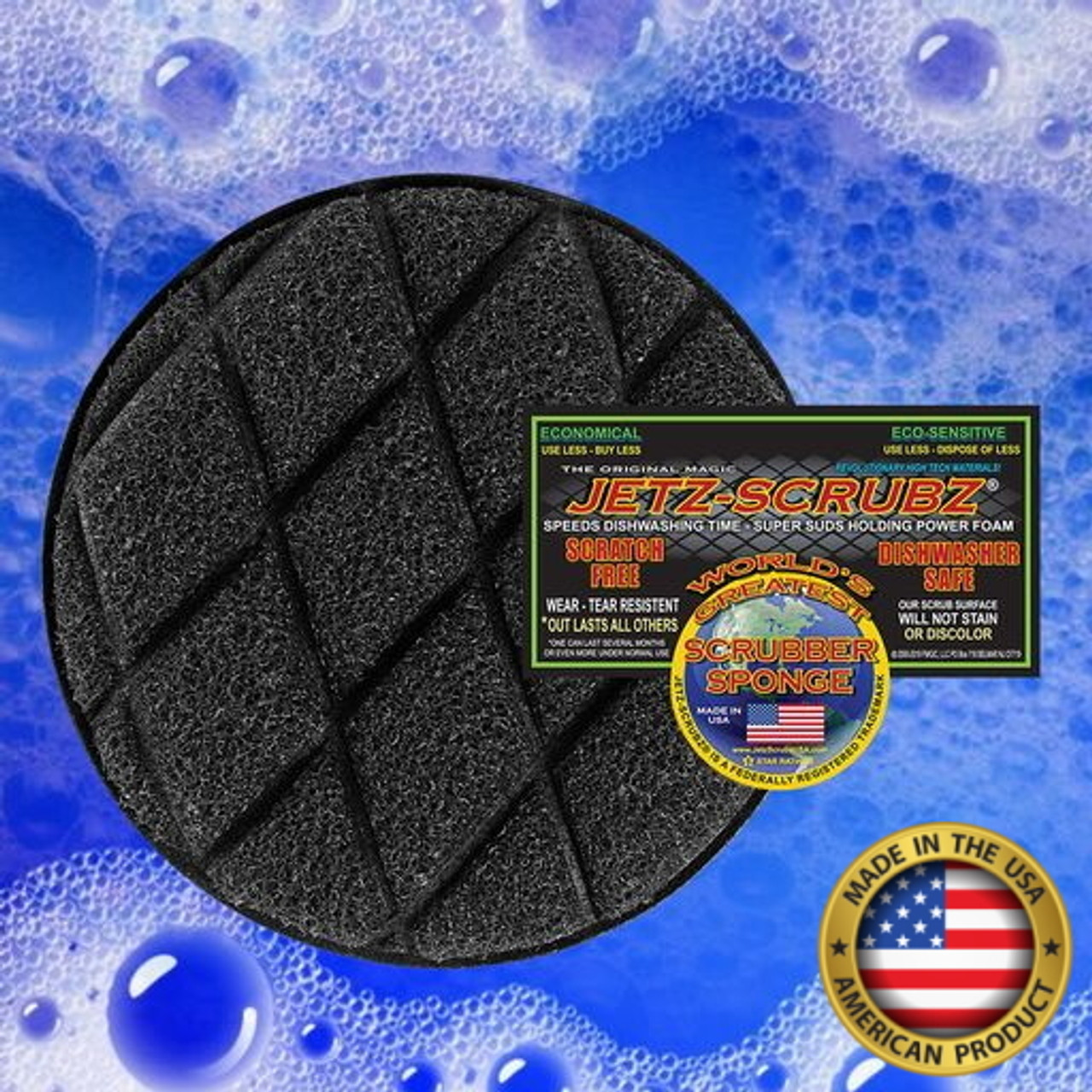 Jetz-Scrubz® Classic Rectangle Kitchen Scrubber Sponge VALUE PACK, Pack of  6 - Jetz-Scrubz®