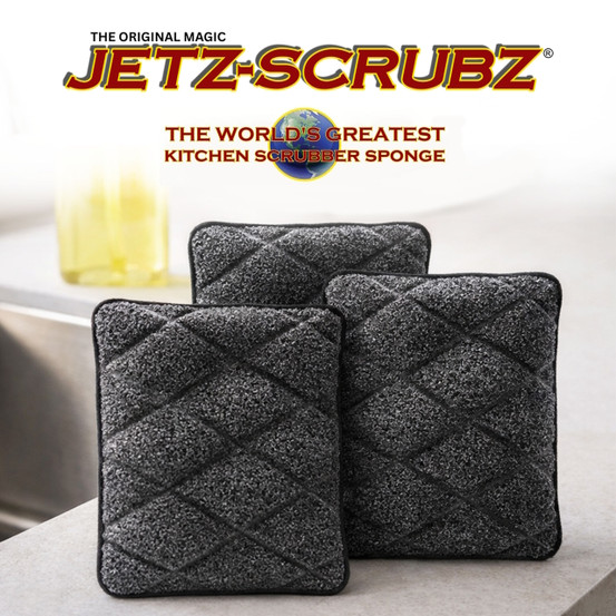 Jetz-Scrubz® Classic Rectangle Kitchen Scrubber Sponge VALUE PACK, Pack of 6