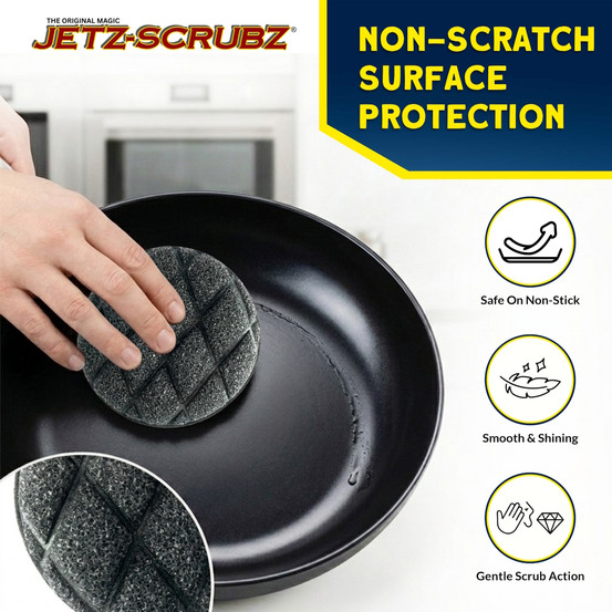 Jetz-Scrubz® Classic Round Kitchen Scrubber Sponge VALUE PACK, Pack of 6