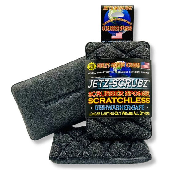 Jetz-Scrubz® SUPER SIZE Kitchen Scrubber Sponge, Pack of 3