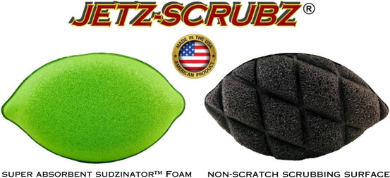 Jetz-Scrubz® Lime Shaped Kitchen Scrubber Sponges VALUE PACK, Pack of 4