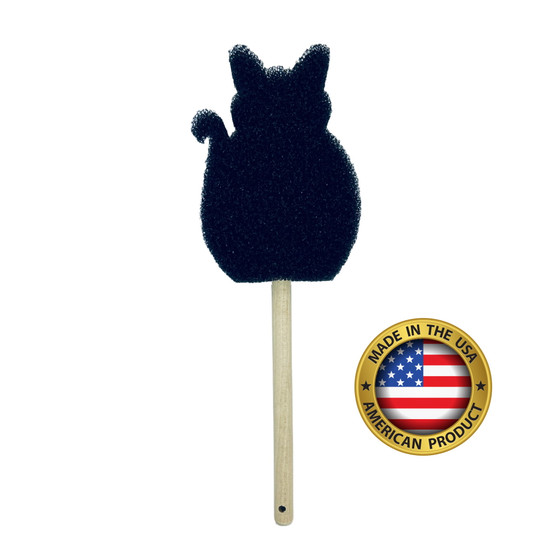 This Little Kitty Does Dishes 4pc Set - Cat Themed Kitchen Scrubber, Sponges & Dish Mop