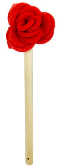 Cabbage Rose Foam Dish Mops with Solid Birch Wood Handles – Set of 6 Assorted  Colors