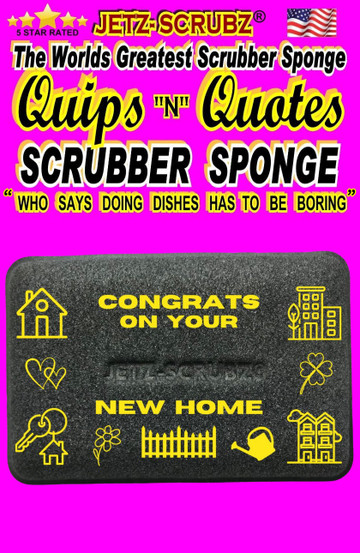 Quips N Quotes '"Congrats on Your New Home" Kitchen Scrubber Sponge