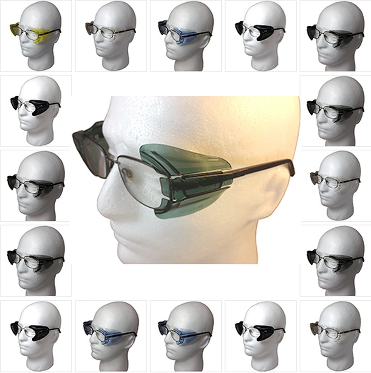 B22 Safety Glass Side Shields With Black Lens – Protective Eyewear Add-On