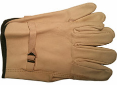 Westchester Cowhide Leather Driver Work Safety Gloves with Leather Pull Strap