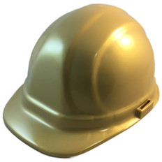 ERB Omega II Cap Style Safety Hardhats With Pin-Lock Liners - Gold ~ Oblique View