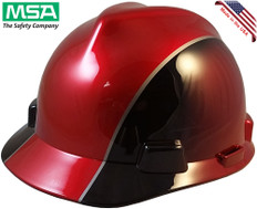 MSA #10101535 Decorative V-Gard Cap Ratchet Liner Rally Cap ~ Oblique View