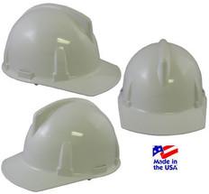 MSA #475385 Topgard Protective Cap Style Hardhats with Ratchet Liners White