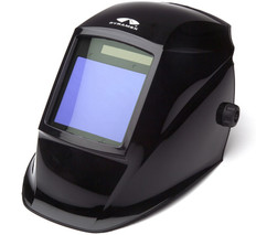 Pyramex Welding Helmet Digital Auto Darkening with Glossy Black Pattern ~ Oblique View