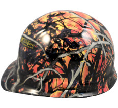 Wildfire Camo Hydrographic CAP STYLE Hardhats - Ratchet Suspension ~ Left Side View