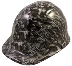 M16 Rifle Hydrographic CAP STYLE Hardhats - Ratchet Suspension ~ Oblique View