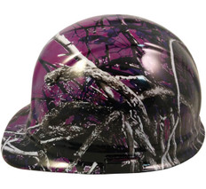 Muddy Girl Purple Hydrographic CAP STYLE Hardhats - Ratchet Suspension ~ Left Side View