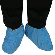 Sunrise Polyethylene Blue Pull Over Protective Impervious Shoe Covers ~ Front View