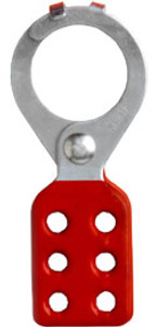 Rack Em #RE5504 Lockout Safety Hasps 1.5 inch Steel with Red Rubberized Coating