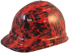 Dante's Inferno Hydrographic CAP STYLE Hardhats - Ratchet Suspension ~ Oblique View