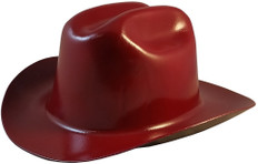 Jackson Stetson Style Safety Helmet with Ratchet Liners - Maroon - Oblique View