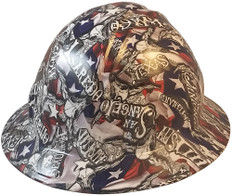 Sweet Home Texas Hydrographic FULL BRIM Hardhats - Ratchet Suspension ~ Oblique View
