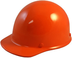 MSA Skullgard Cap Style With Ratchet Suspension Orange ~ Oblique View