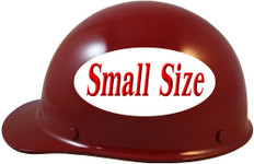 MSA Skullgard (SMALL SIZE) Cap Style Hard Hats with Ratchet Liners - Maroon ~ Left Side View