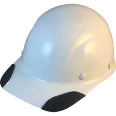 DAX Carbon Fiber Cap Style Hardhat - White - Oblique View