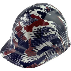 hdhh-1629-CS American Digital Camo Design Hydrographic CAP STYLE Hardhats - Ratchet Suspension - Oblique View